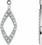 14K White Gold 1/4 CTW Natural Diamond Earring Jackets