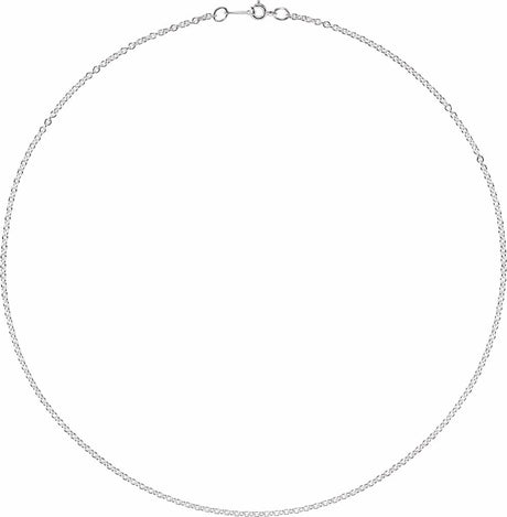 Rhodium-Plated Sterling Silver 2.1 mm Cable 24" Chain