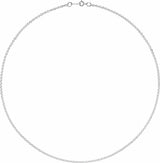Rhodium-Plated Sterling Silver 2.1 mm Cable 18" Chain
