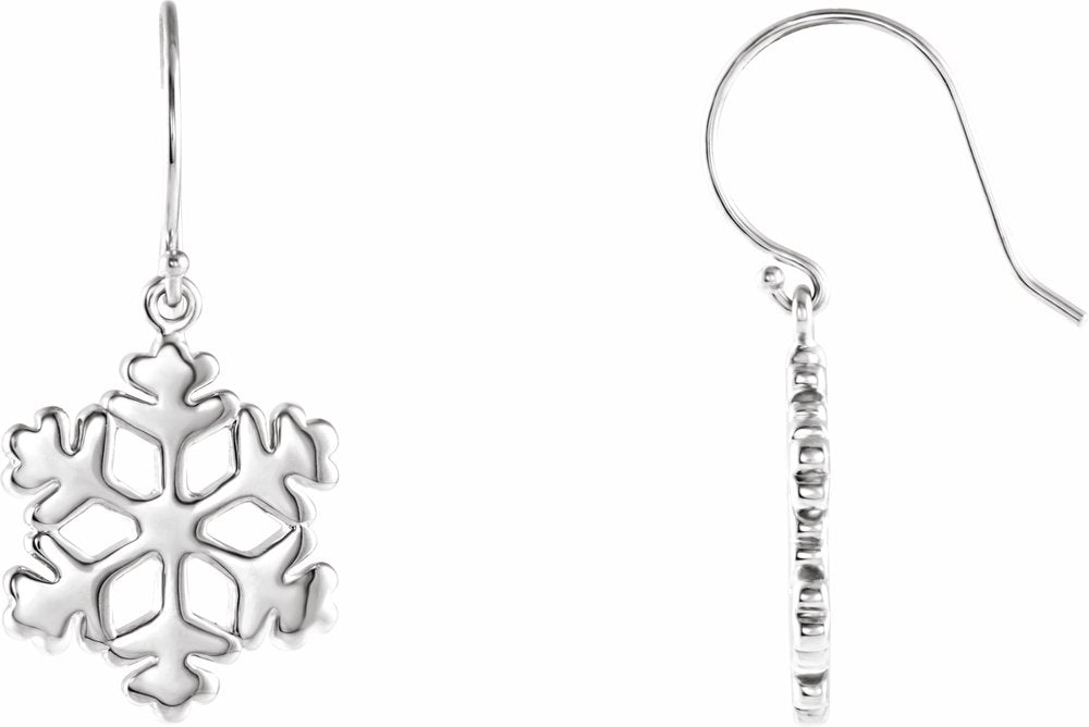 Sterling Silver Snowflake Earrings