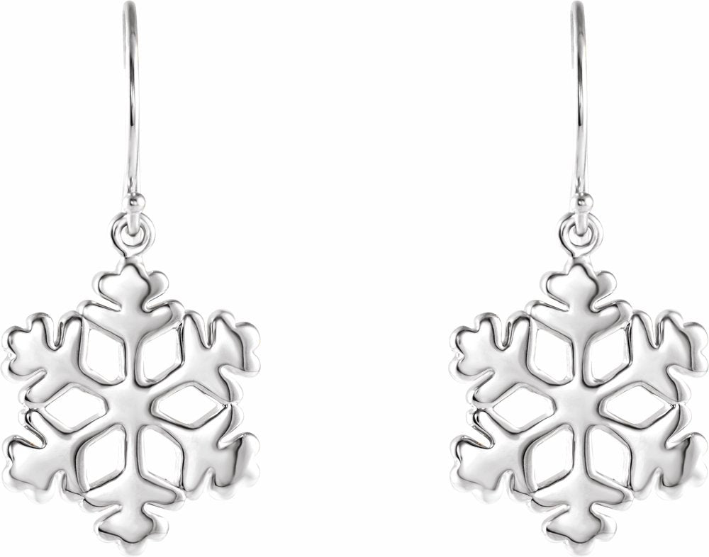 Sterling Silver Snowflake Earrings