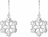 Sterling Silver Snowflake Earrings