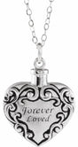 Sterling Silver Forever Loved Ash Holder 18" Necklace