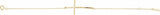 14K Yellow Gold .025 CT Natural Diamond Sideways Cross 7-8" Bracelet