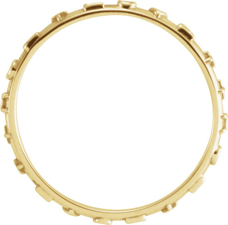 14K Yellow True Love Chastity Ring Size 7