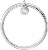 14K White 1/10 CT Natural Diamond Fringe Ring