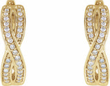 14K Yellow 1/5 CTW Natural Diamond Infinity-Inspired 15.8 mm Hoop Earrings