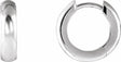 14K White Gold Hinged 14.25 mm Hoop Earrings