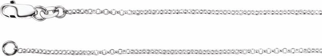 Sterling Silver 1.3 mm Rolo 16" Chain   