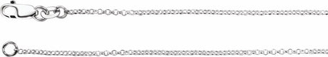 Sterling Silver 1.1 mm Rolo 24" Chain   