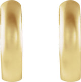 14K Yellow Gold 12 mm Hinged Hoop Earrings