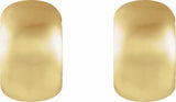 14K Yellow Gold 11.5 mm Hinged Hoop Earrings