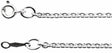 Rhodium-Plated Sterling Silver 2.1 mm Cable 18" Chain