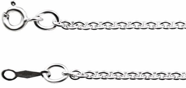 Rhodium-Plated Sterling Silver 2.1 mm Cable 18" Chain