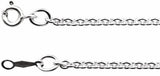 Sterling Silver 2.1 mm Adjustable Cable 16-18" Chain    