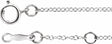 18K White Gold 1.3 mm Adjustable Cable 16-18" Chain     