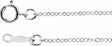 18K White Gold 1.3 mm Cable 24" Chain      