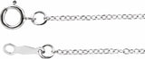 18K White Gold 1.3 mm Cable 24" Chain      
