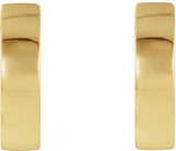 14K Yellow Gold Hinged 16.5 mm Hoop Earrings