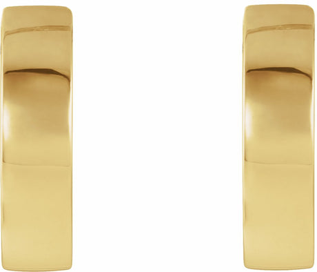 14K Yellow Gold Hinged 16.5 mm Hoop Earrings