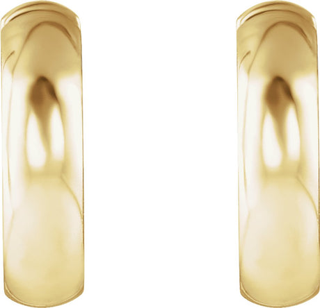 14K Yellow Gold Hinged 14.25 mm Hoop Earrings
