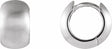 14K White Gold 11.5 mm Hinged Hoop Earrings