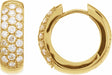 14K Yellow Gold 7/8 CTW Natural Diamond Hoop Earrings