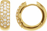 14K Yellow 7/8 CTW Lab-Grown Diamond Hoop Earrings