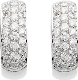 Sterling Silver 7/8 CTW Lab-Grown Diamond Hoop Earrings