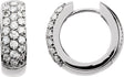 14K White 7/8 CTW Lab-Grown Diamond Hoop Earrings