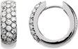 14K White Gold 7/8 CTW Lab-Grown Diamond Hoop Earrings