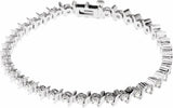 14K White Gold 1 1/2 CTW Natural Diamond Line 7 1/4" Bracelet