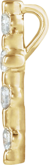14K Yellow Gold 1/5 CTW Natural Diamond Cross Pendant