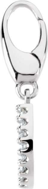 14K White .07 CTW Natural Diamond Horseshoe Charm