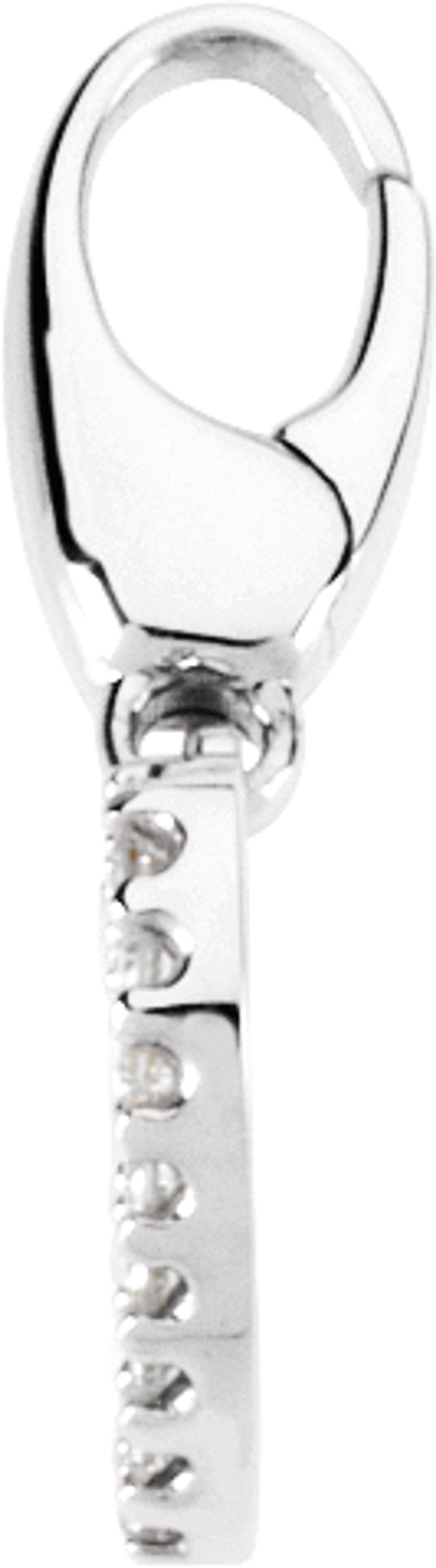 14K White .08 CTW Natural Diamond Heart Charm