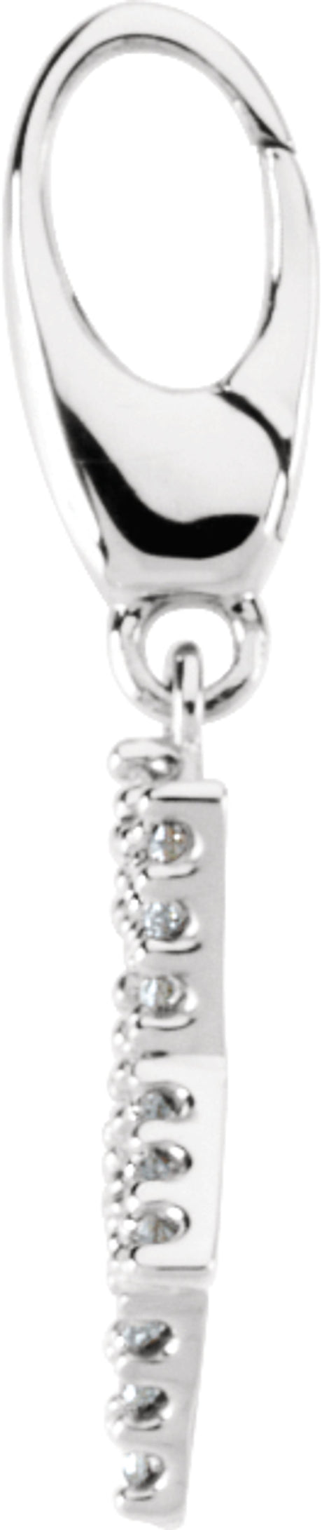 14K White 1/8 CTW Natural Diamond Star Charm/Pendant