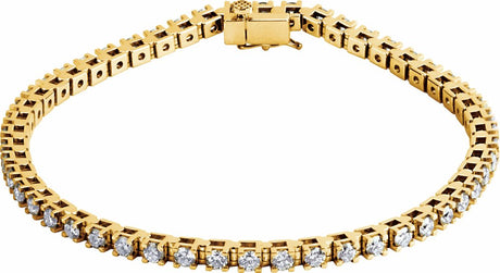 14K Yellow Gold 3 1/2 CTW Natural Diamond Line 7 1/4" Bracelet