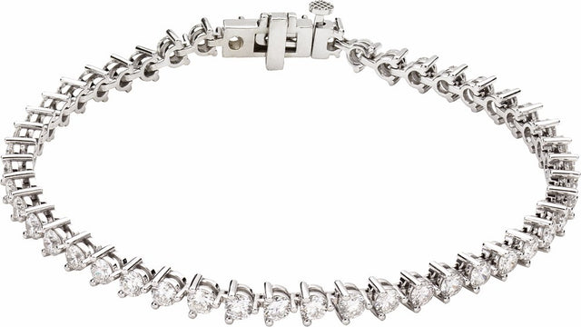 14K White Gold 4 3/4 CTW Lab-Grown Diamond Line 7 1/4" Bracelet