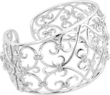 Rhodium-Plated Sterling Silver 1/3 CTW Natural Diamond Cuff 8" Bracelet