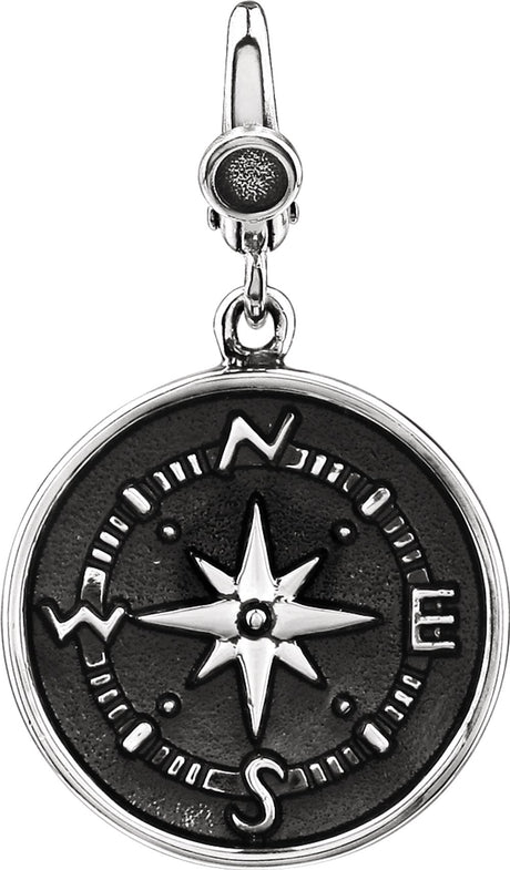 Sterling Silver Compass Charm