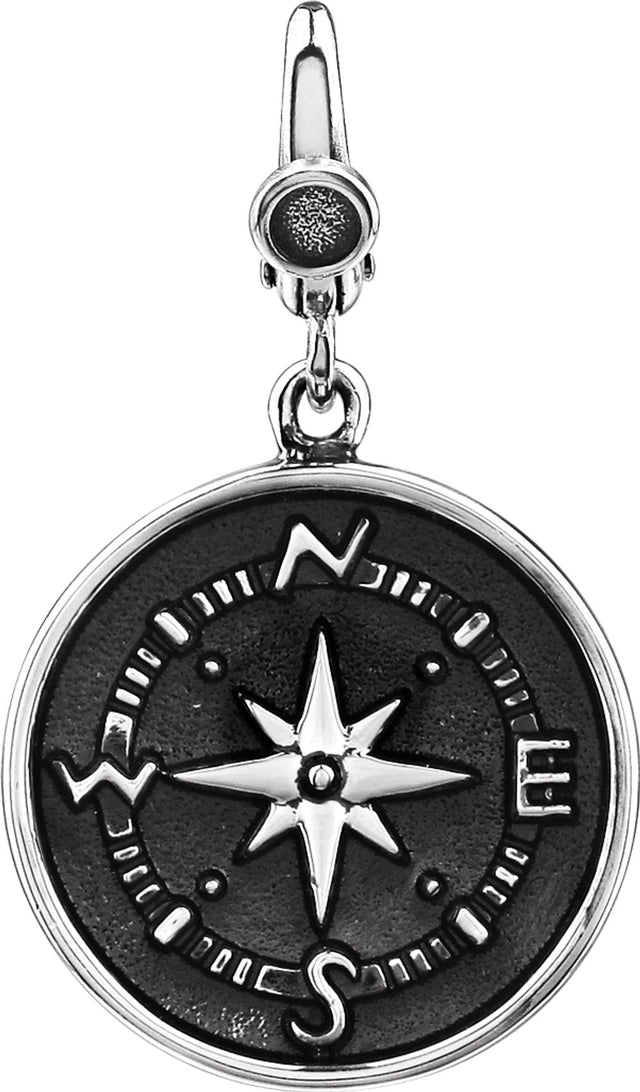 Sterling Silver Compass Charm