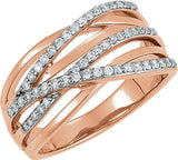 14K Rose Gold 1/3 CTW Natural Diamond Ring