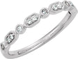 14K White Gold 1/8 CTW Natural Diamond Stackable Ring