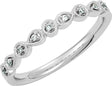 14K White Gold .04 CTW Natural Diamond Stackable Ring