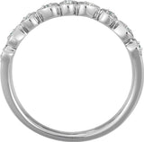 14K White Gold .04 CTW Natural Diamond Stackable Ring
