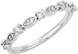14K White Gold 1/5 CTW Natural Diamond Stackable Ring