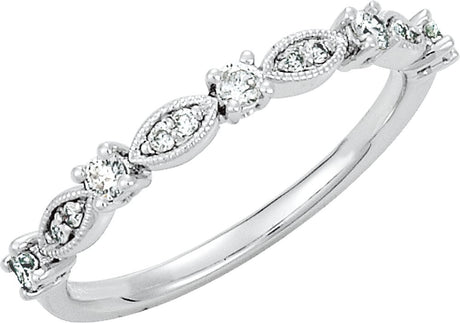 14K White Gold 1/5 CTW Natural Diamond Stackable Ring