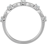 Platinum 1/5 CTW Natural Diamond Stackable Ring