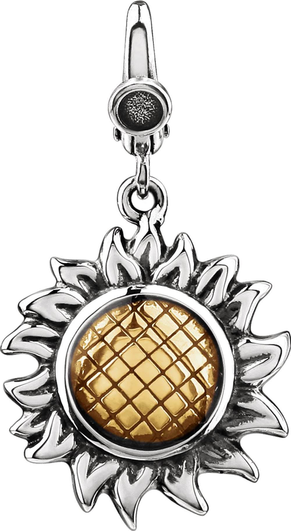 Sterling Silver Sunflower Charm