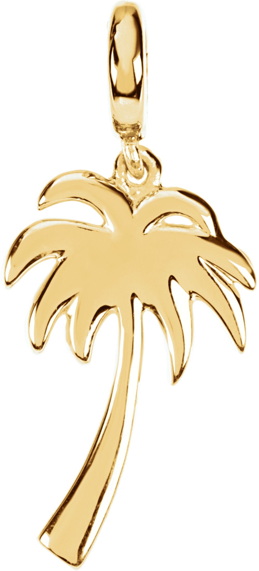 14K Yellow Palm Tree Charm